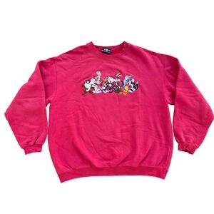 Vintage Looney Tunes Character Crewneck Sweatshirt Pink Size‎ S Warner Bros